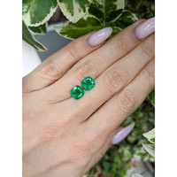 2.60 Ct.Tw.Total Carat Weight Emerald Pair from Zambia Life Style