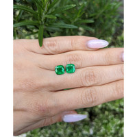 2.60 Ct.Tw.Total Carat Weight Emerald Pair from Zambia Life Style