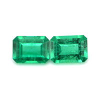 2.67 Ct.Tw.Total Carat Weight Emerald Pair from Zambia Video