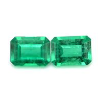 2.67 Ct.Tw.Total Carat Weight Emerald Pair from Zambia Video