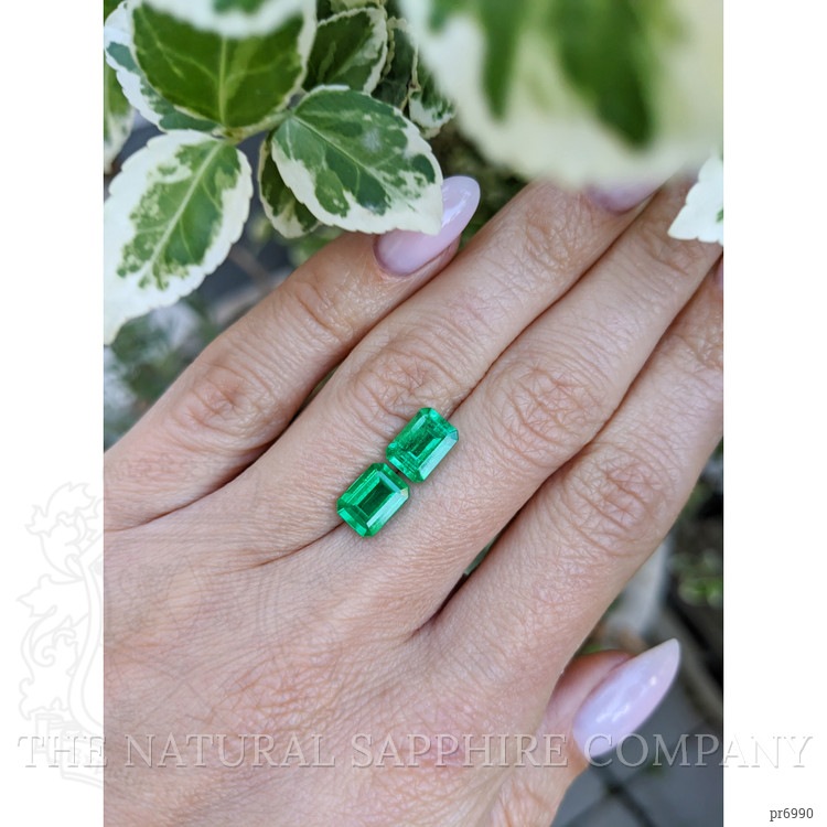 2.67 Ct.Tw. Emerald Pair from Zambia
