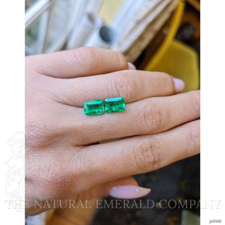2.67 Ct.Tw. Emerald Pair from Zambia
