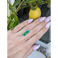 2.67 Ct.Tw.Total Carat Weight Emerald Pair from Zambia Life Style