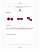 2.10 Ct.Tw.Total Carat Weight Purplish Red Ruby Pair from Burma (Myanmar) Appraisal