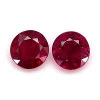2.10&nbsp;Ct.Tw.Total Carat Weight Purplish Red Ruby Pair from Burma (Myanmar) Video