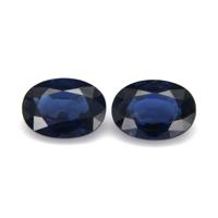 2.28&nbsp;Ct.Tw.Total Carat Weight Blue Sapphire Pair from Ceylon (Sri Lanka) Video