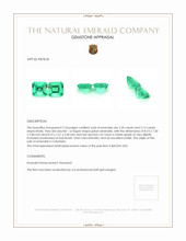 4.42 Ct.Tw.Total Carat Weight Emerald Pair from Colombia Appraisal