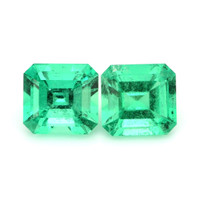 4.42 Ct.Tw.Total Carat Weight Emerald Pair from Colombia Video