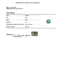 2.33 Ct.Tw.Total Carat Weight Emerald Pair from Colombia Scan Report