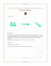 4.09 Ct.Tw.Total Carat Weight Emerald Pair from Colombia Appraisal