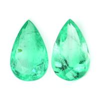 4.09 Ct.Tw.Total Carat Weight Emerald Pair from Colombia Video