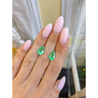 4.09 Ct.Tw.Total Carat Weight Emerald Pair from Colombia Life Style