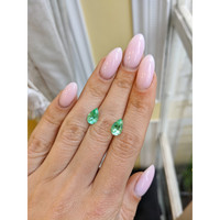 2.32 Ct.Tw.Total Carat Weight Emerald Pair from Colombia Life Style
