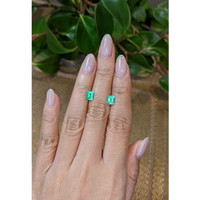 2.32 Ct.Tw.Total Carat Weight Emerald Pair from Colombia Life Style