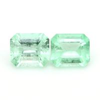 2.71 Ct.Tw.Total Carat Weight Emerald Pair from Colombia Video