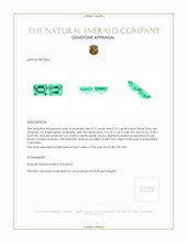 1.45 Ct.Tw.Total Carat Weight Emerald Pair from Colombia Appraisal