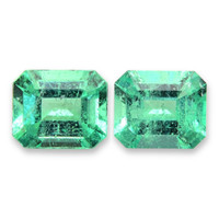 1.45 Ct.Tw.Total Carat Weight Emerald Pair from Colombia Video