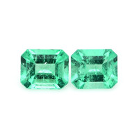 1.45 Ct.Tw.Total Carat Weight Emerald Pair from Colombia Video