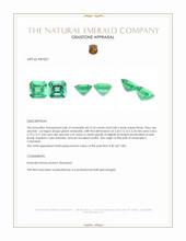1.22 Ct.Tw.Total Carat Weight Emerald Pair from Colombia Appraisal