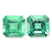 1.22 Ct.Tw.Total Carat Weight Emerald Pair from Colombia Video