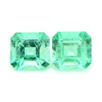 1.22 Ct.Tw.Total Carat Weight Emerald Pair from Colombia Video