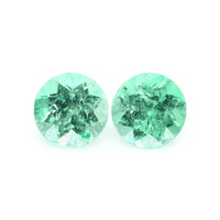1.30 Ct.Tw.Total Carat Weight Emerald Pair from Colombia Video