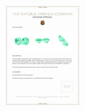 3.07 Ct.Tw.Total Carat Weight Emerald Pair from Colombia Appraisal