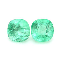 3.07 Ct.Tw.Total Carat Weight Emerald Pair from Colombia Video