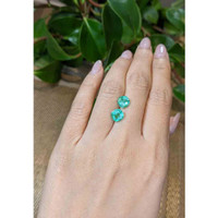 3.07&nbsp;Ct.Tw.Total Carat Weight Emerald Pair from Colombia Life Style