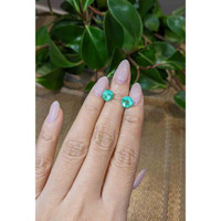 3.07 Ct.Tw.Total Carat Weight Emerald Pair from Colombia Life Style