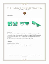 2.73 Ct.Tw.Total Carat Weight Emerald Pair from Colombia Appraisal