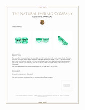 2.73 Ct.Tw.Total Carat Weight Emerald Pair from Colombia Appraisal