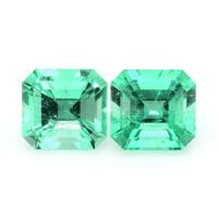 2.73 Ct.Tw.Total Carat Weight Emerald Pair from Colombia Video