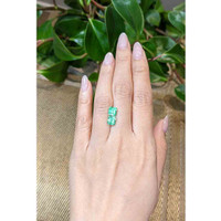 2.73 Ct.Tw.Total Carat Weight Emerald Pair from Colombia Life Style
