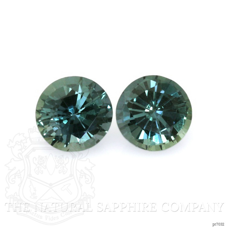 1.16 Ct.Tw. Bluish Green Sapphire Pair from Ceylon (Sri Lanka)
