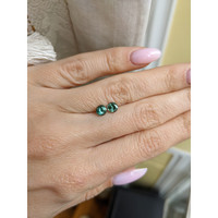 1.16&nbsp;Ct.Tw.Total Carat Weight Bluish Green Sapphire Pair from Ceylon (Sri Lanka) Life Style