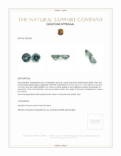 1.04 Ct.Tw.Total Carat Weight Bluish Green Sapphire Pair from Ceylon (Sri Lanka) Appraisal