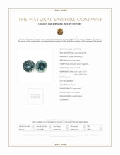 1.04 Ct.Tw.Total Carat Weight Bluish Green Sapphire Pair from Ceylon (Sri Lanka) Scan Report