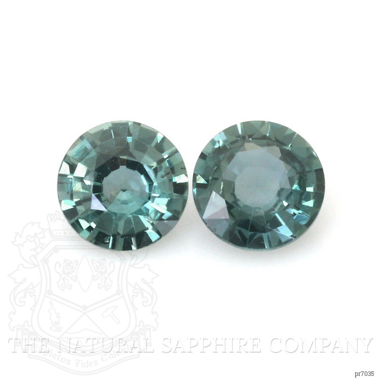 1.10 Ct.Tw. Bluish Green Sapphire Pair from Ceylon (Sri Lanka)