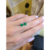 1.33 Ct.Tw.Total Carat Weight Emerald Pair from Zambia Life Style