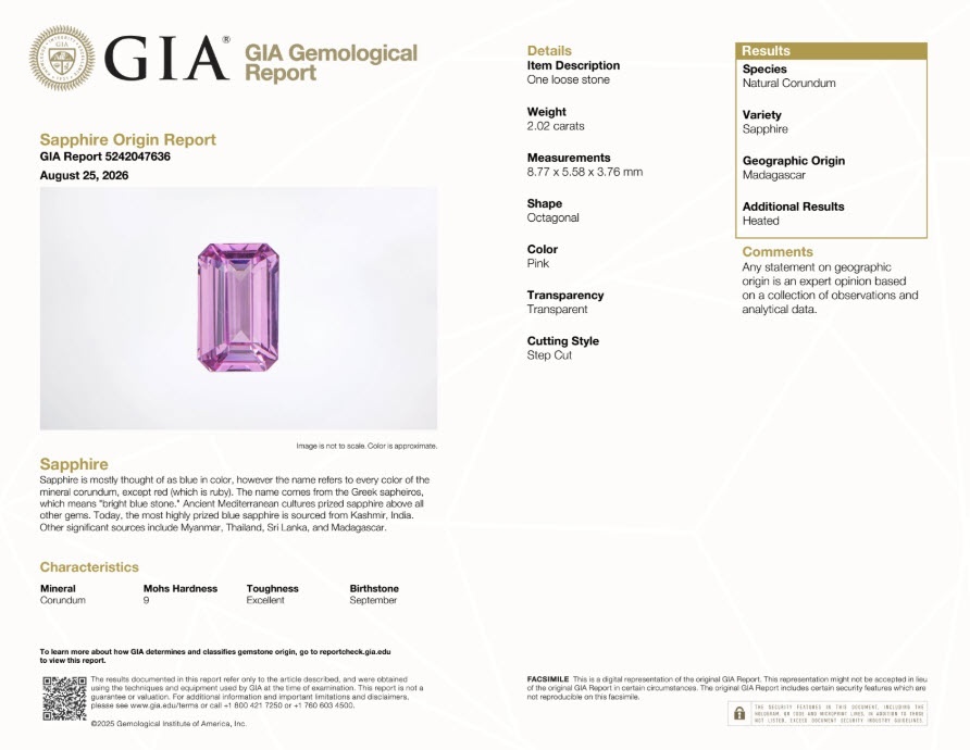 4.07 Ct.Tw. Pink Sapphire Pair from Madagascar