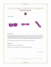 3.29 Ct.Tw.Total Carat Weight Purple Sapphire Pair from Ceylon (Sri Lanka) Appraisal