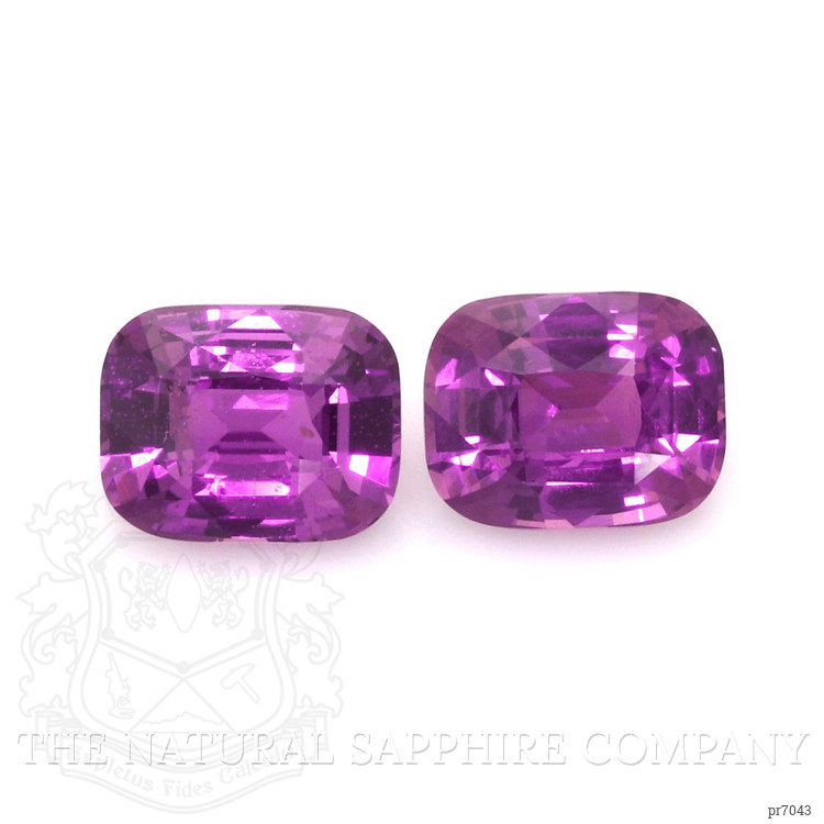 3.29 Ct.Tw. Purple Sapphire Pair from Ceylon (Sri Lanka)