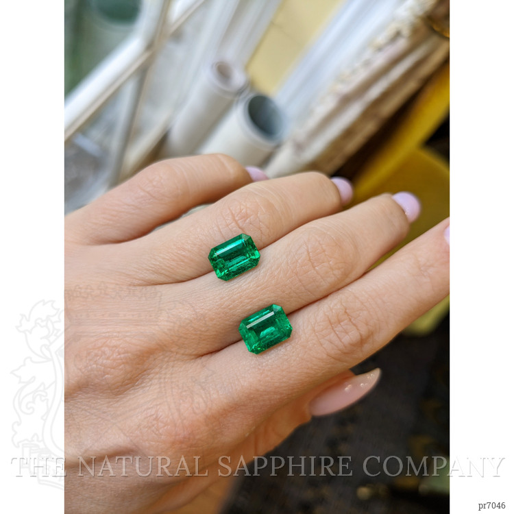 5.63 Ct.Tw. Emerald Pair from Zambia