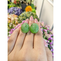 75.89&nbsp;Ct.Tw.Total Carat Weight Cabochon Jade Pair from Burma (Myanmar) Life Style