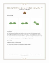 74.81 Ct.Tw.Total Carat Weight Green Cabochon Jade Pair from Burma (Myanmar) Appraisal