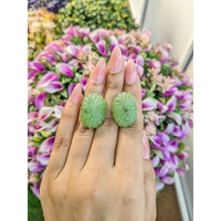 74.81&nbsp;Ct.Tw.Total Carat Weight Cabochon Jade Pair from Burma (Myanmar) Life Style