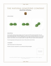 50.88 Ct.Tw.Total Carat Weight Green Cabochon Jade Pair from Burma (Myanmar) Appraisal