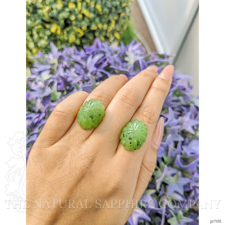 50.88 Ct.Tw. Cabochon Jade Pair from Burma (Myanmar)