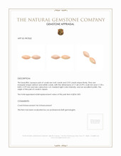 8.52 Ct.Tw.Total Carat Weight Cabochon Coral Pair from Italy Appraisal